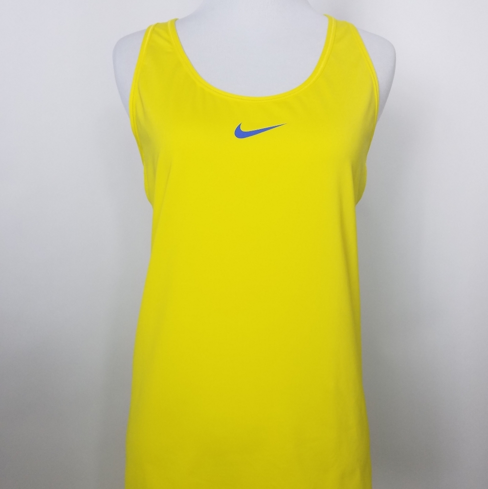 Nike Women's Yellow and Blue Tank M